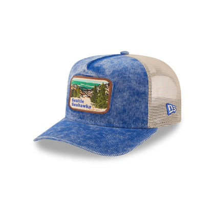 Seattle Seahawks Vintage Landscape 9FIFTY A-Frame Trucker Hat