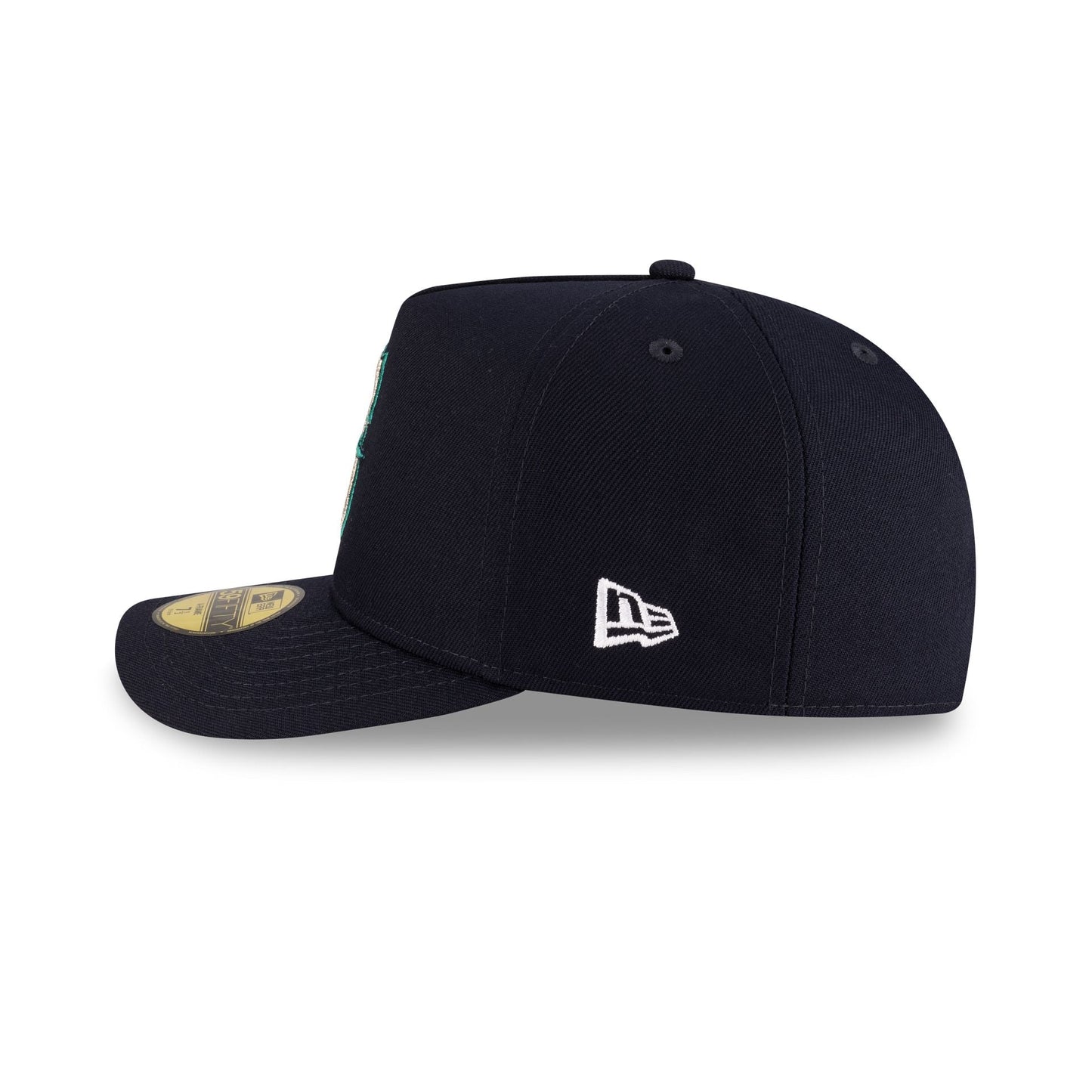 Seattle Mariners Script Safety Pin 59FIFTY A-Frame Fitted Hat