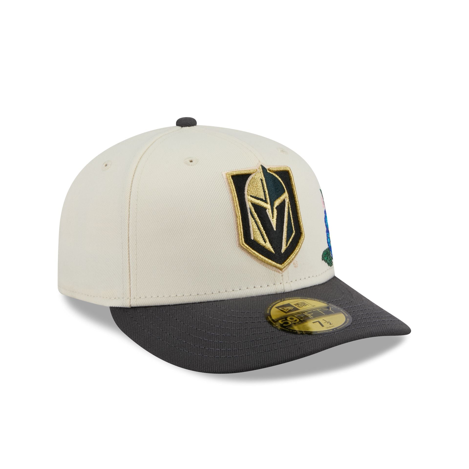 Vegas Golden Knights Tonal Florals White 59FIFTY Fitted Hat
