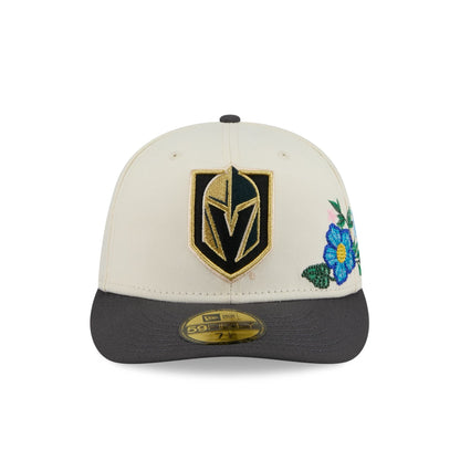Vegas Golden Knights Tonal Florals White 59FIFTY Fitted Hat