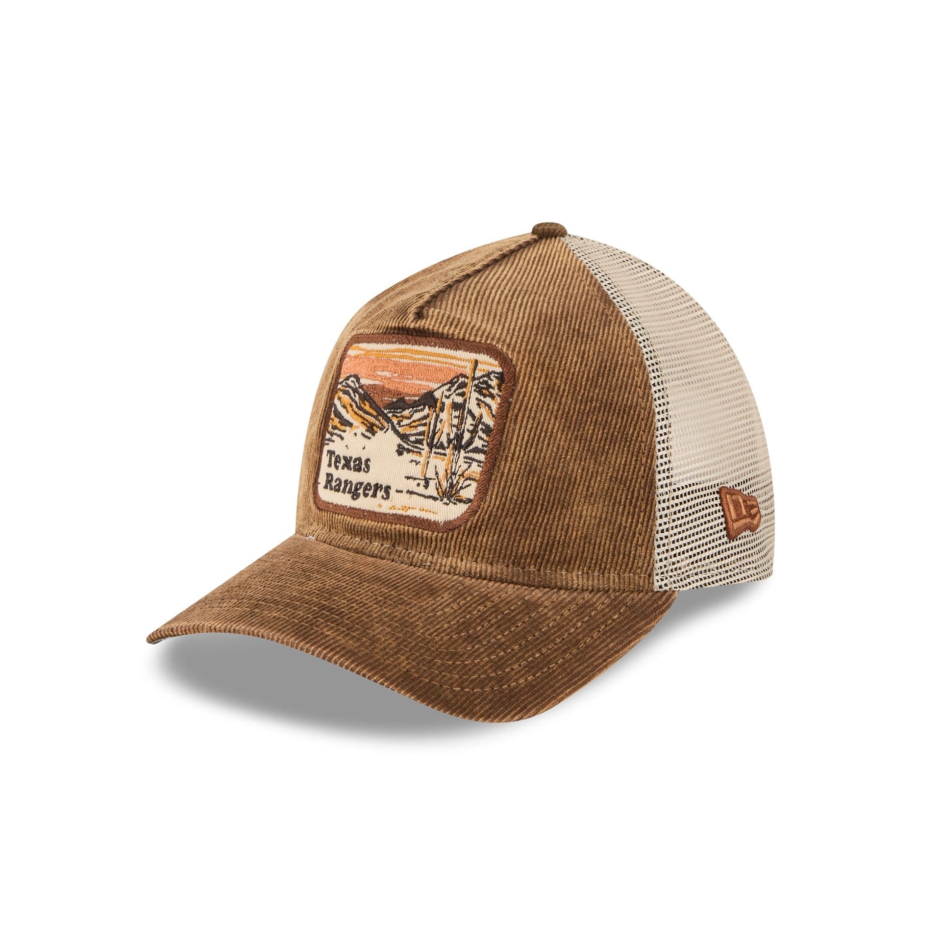 Texas Rangers Vintage Landscape Brown 9TWENTY A-Frame Trucker Hat
