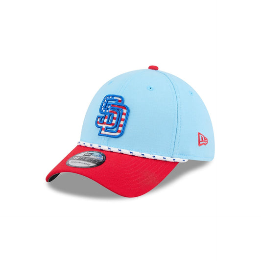 San Diego Padres Independence Day 2025 39THIRTY Stretch Fit Hat
