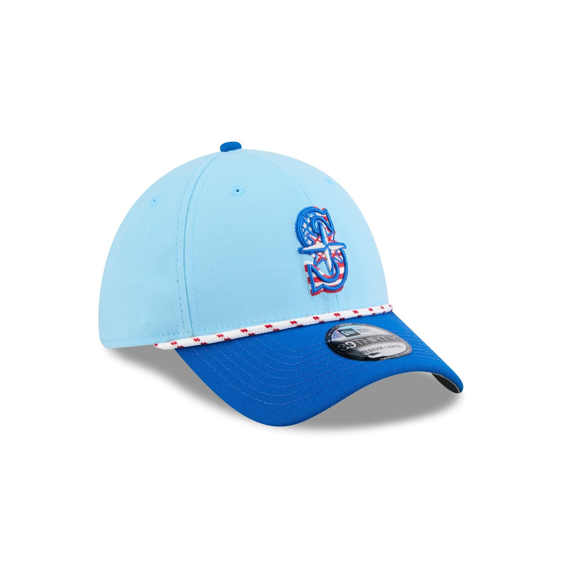 Seattle Mariners Independence Day 2025 39THIRTY Stretch Fit Hat