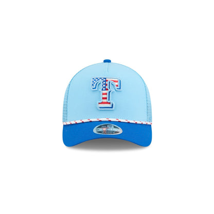 Texas Rangers Independence Day 2025 Kids 9FORTY M-Crown A-Frame Trucker Hat