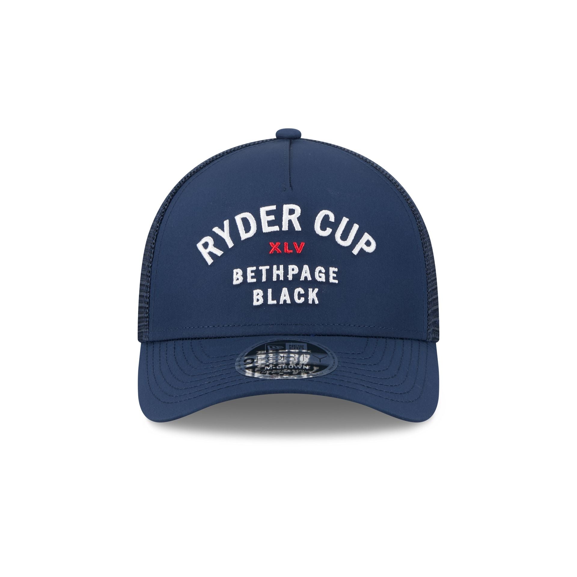 2025 Ryder Cup Minimalist Navy 9FORTY M-Crown A-Frame Trucker Hat