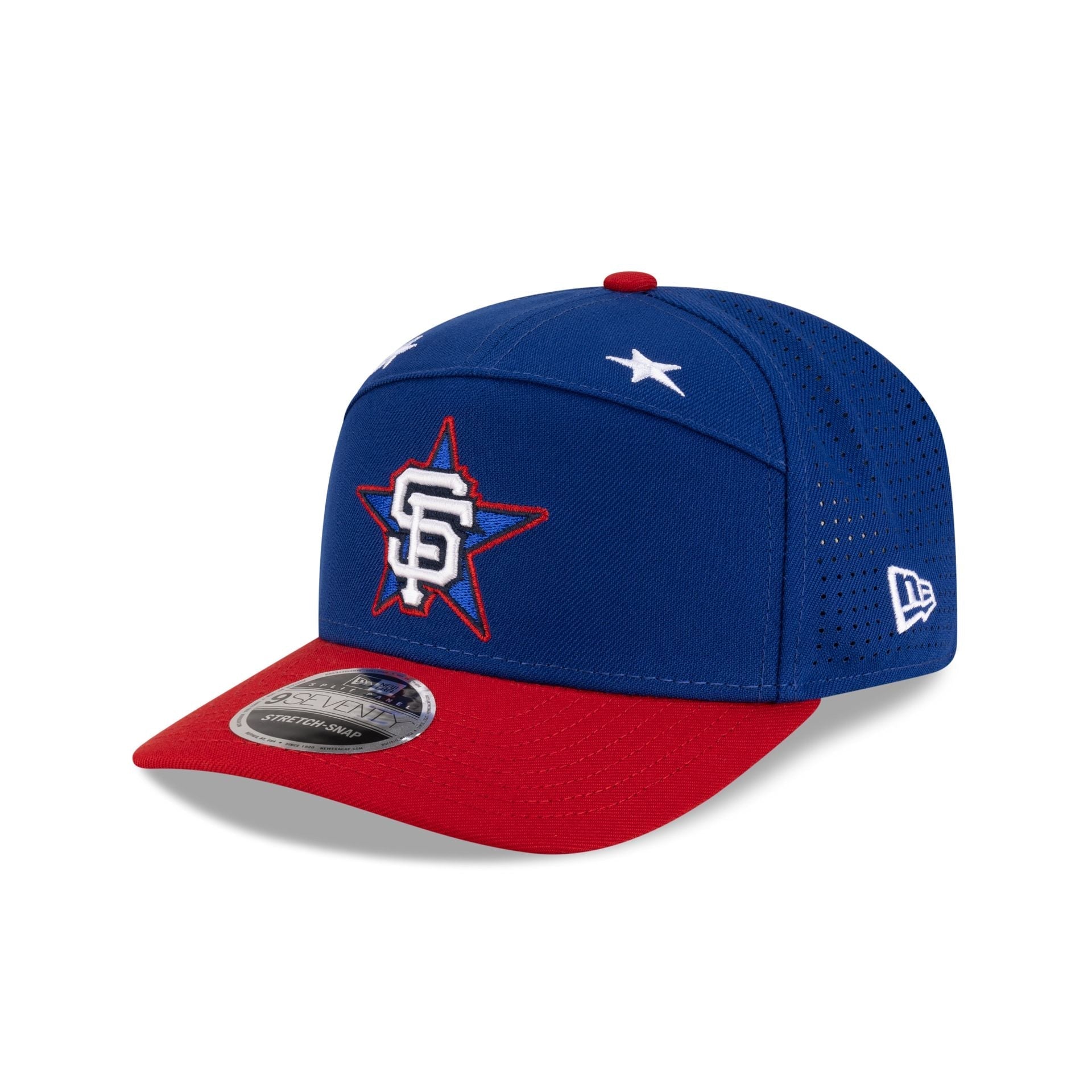 San Francisco Giants 2025 All-Star Game Workout Split Panel 9SEVENTY Stretch-Snap Hat