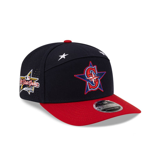 Seattle Mariners 2025 All-Star Game Workout Split Panel 9SEVENTY Stretch-Snap Hat