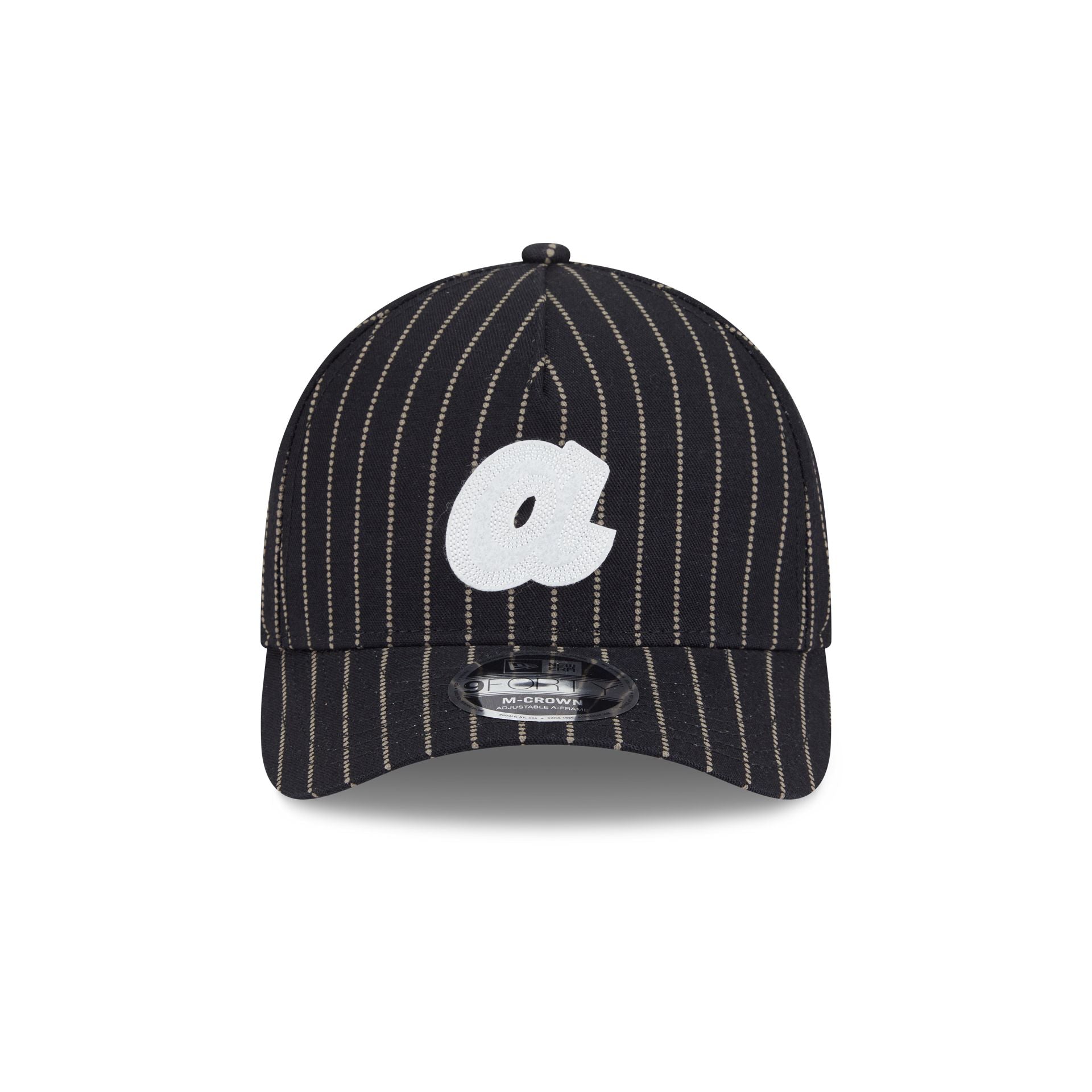 Atlanta Braves Dotted Pinstripe 9FORTY M-Crown A-Frame Adjustable Hat