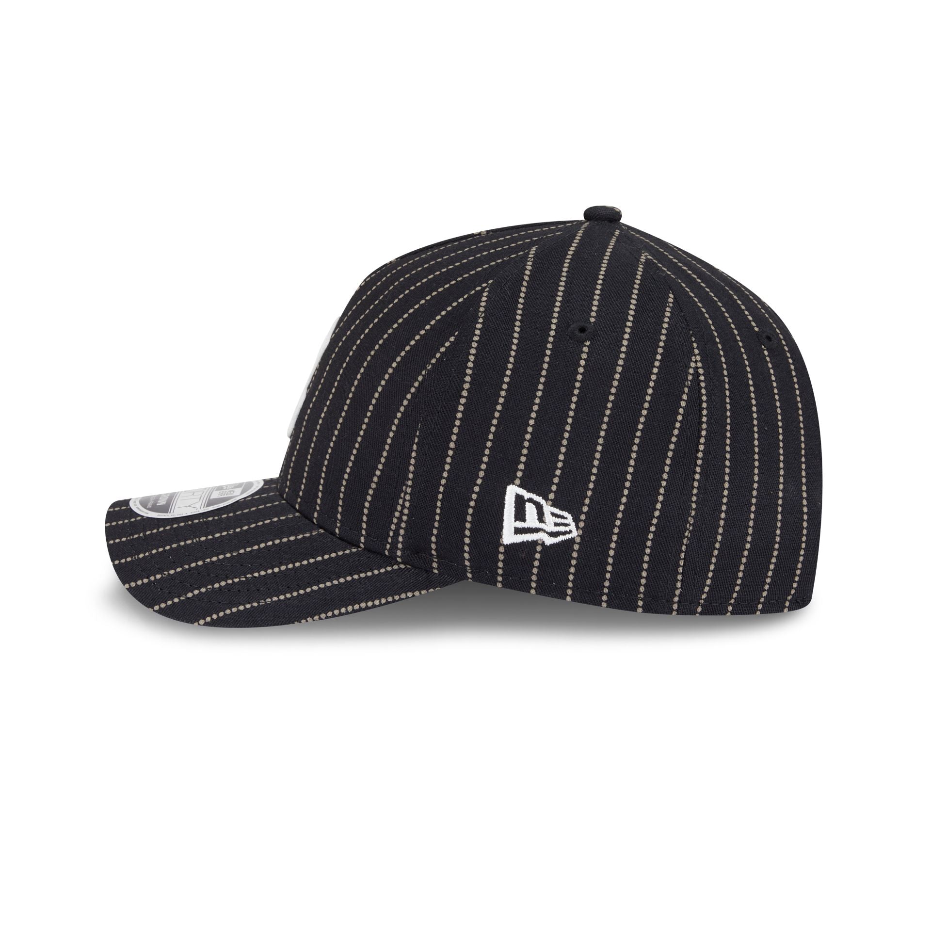 Atlanta Braves Dotted Pinstripe 9FORTY M-Crown A-Frame Adjustable Hat