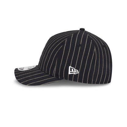 Atlanta Braves Dotted Pinstripe 9FORTY M-Crown A-Frame Adjustable Hat
