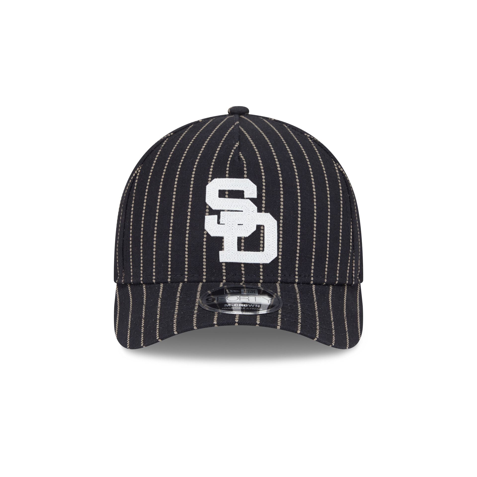 San Diego Padres Dotted Pinstripe 9FORTY M-Crown A-Frame Adjustable Hat