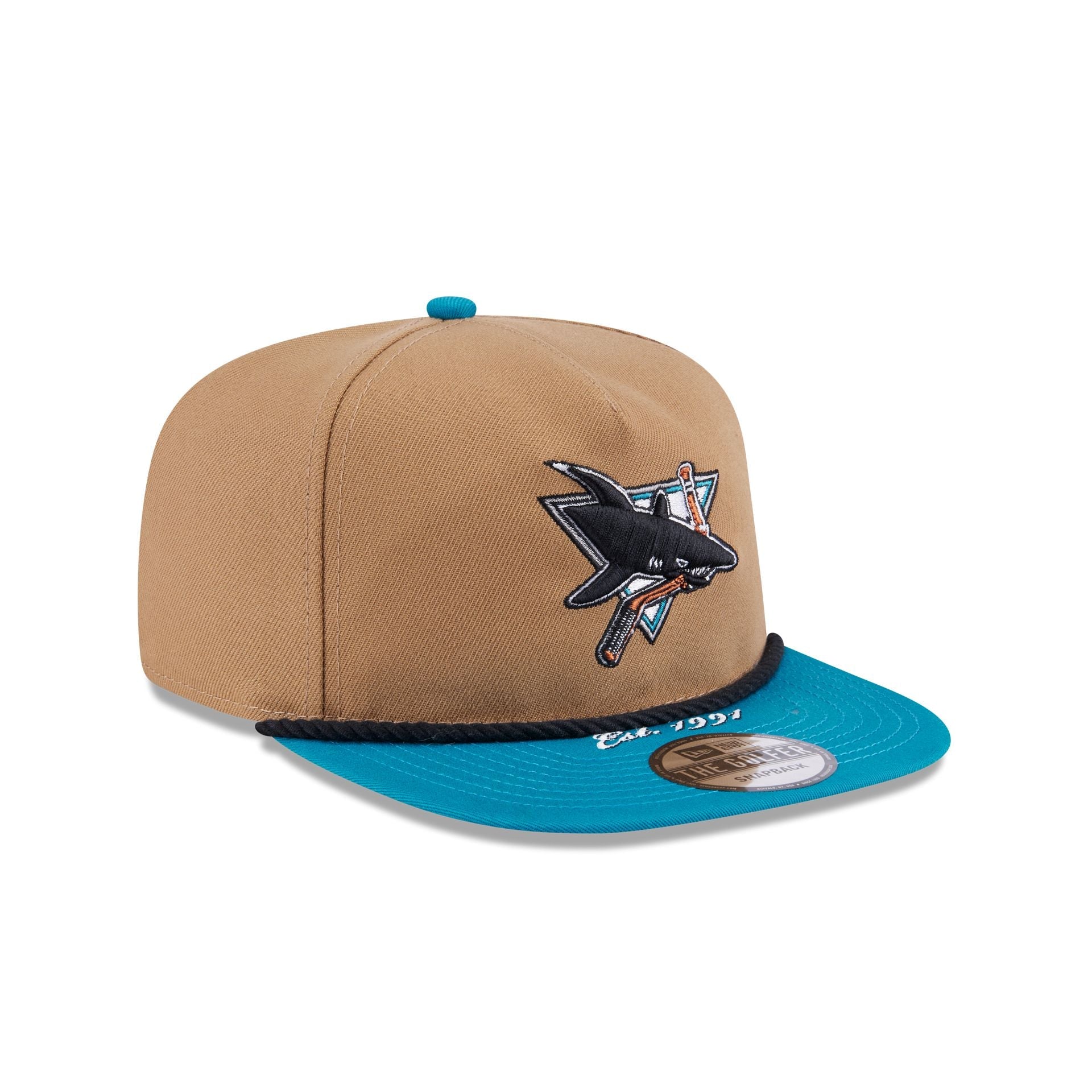 San Jose Sharks Khaki Rope Golfer Hat