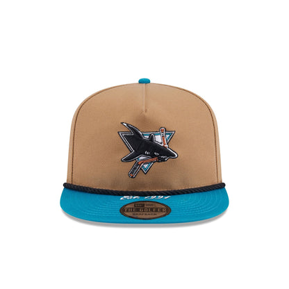 San Jose Sharks Khaki Rope Golfer Hat