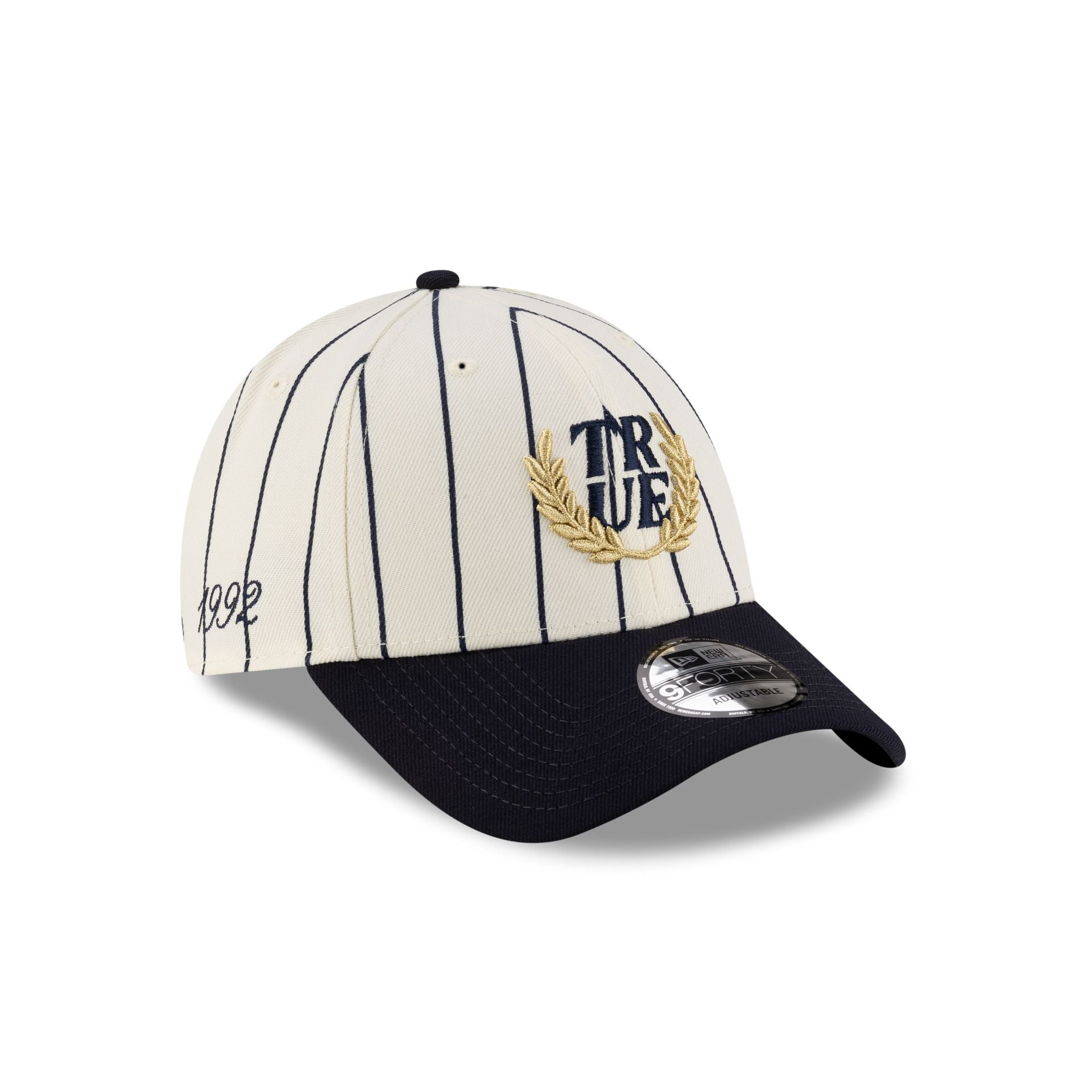 TRUE. Navy Pinstripe 9FORTY Adjustable Hat