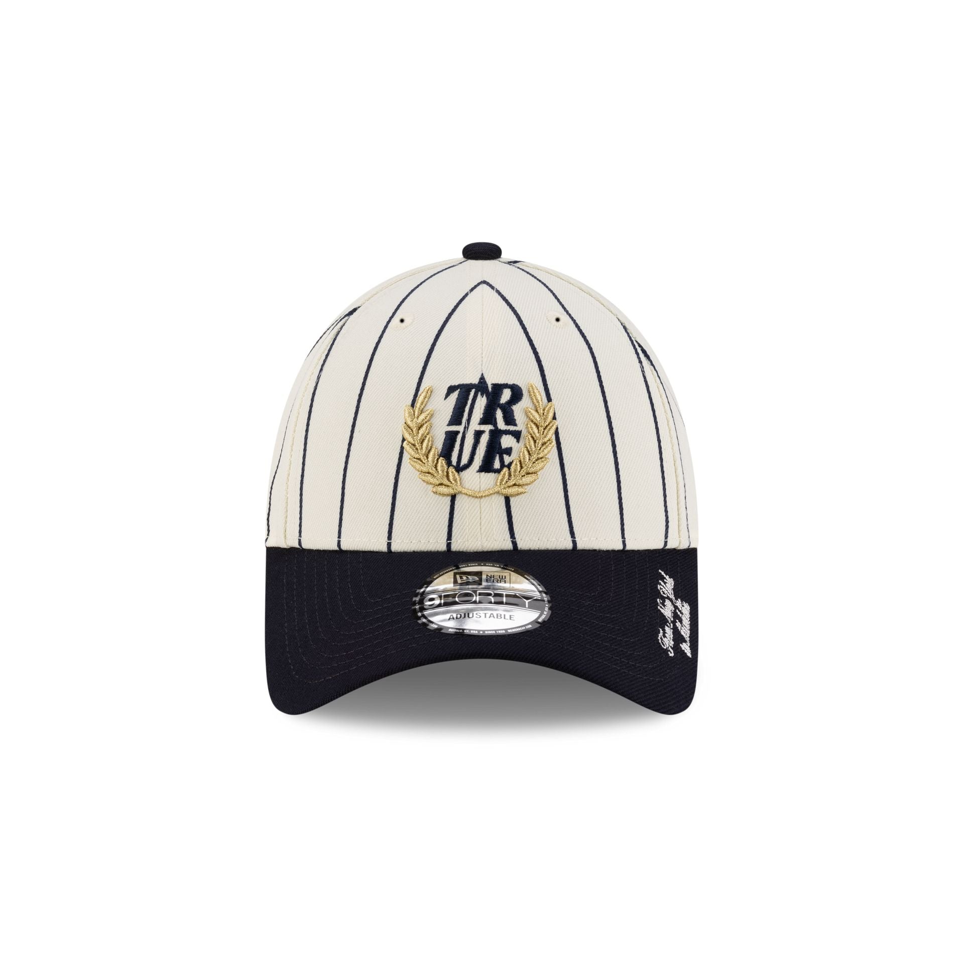 TRUE. Navy Pinstripe 9FORTY Adjustable Hat