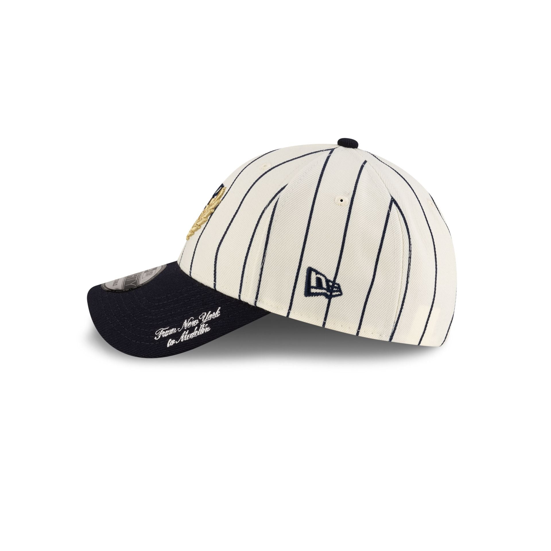 TRUE. Navy Pinstripe 9FORTY Adjustable Hat