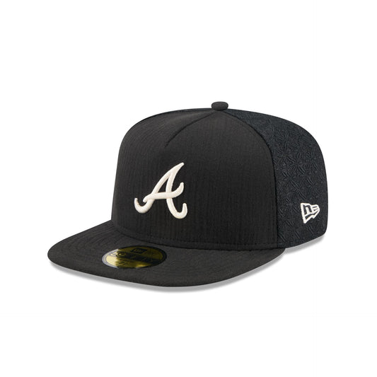 Atlanta Braves Black Mesh 59FIFTY A-Frame Fitted Hat