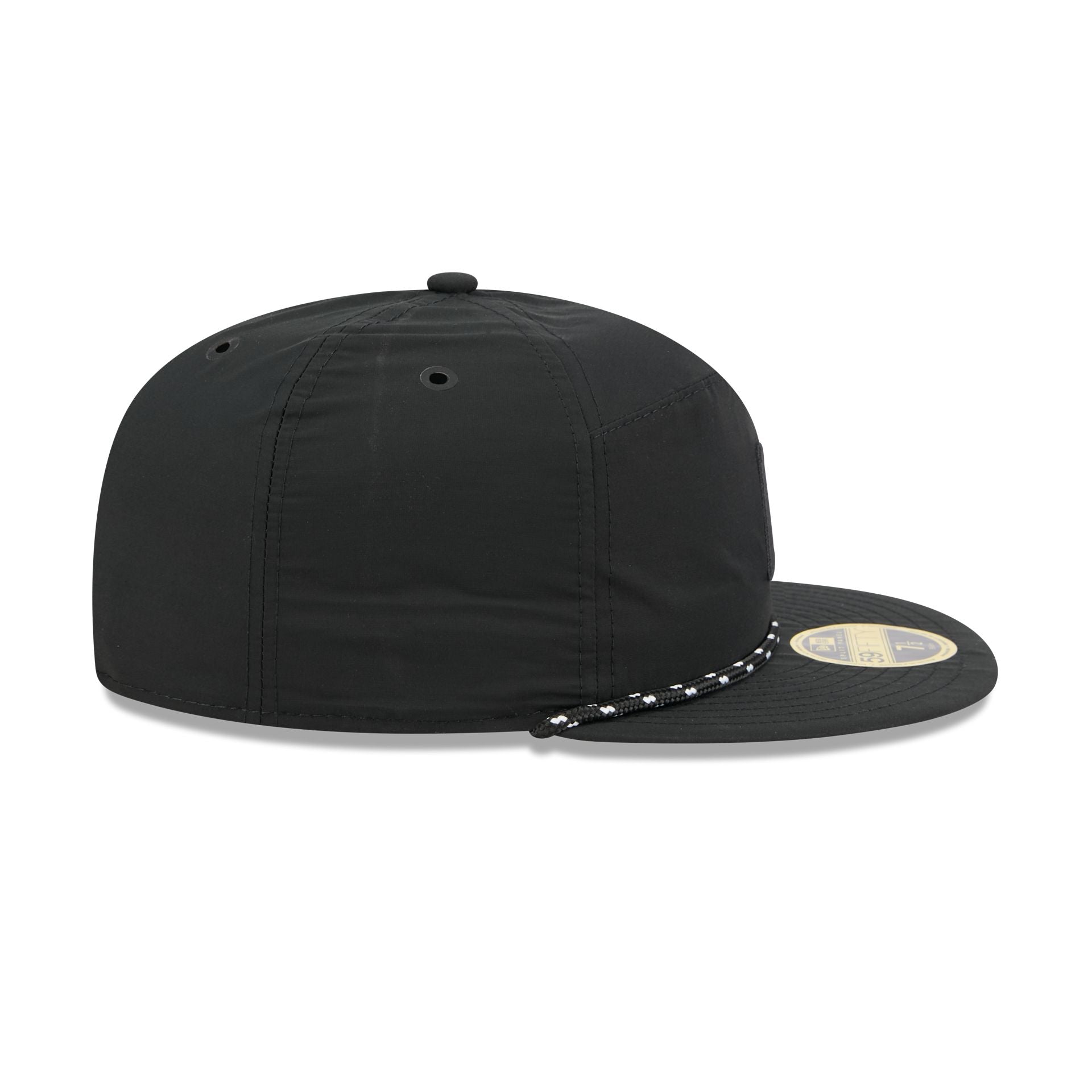 Seattle Mariners Black Poly Rope Split Panel 59FIFTY Fitted Hat