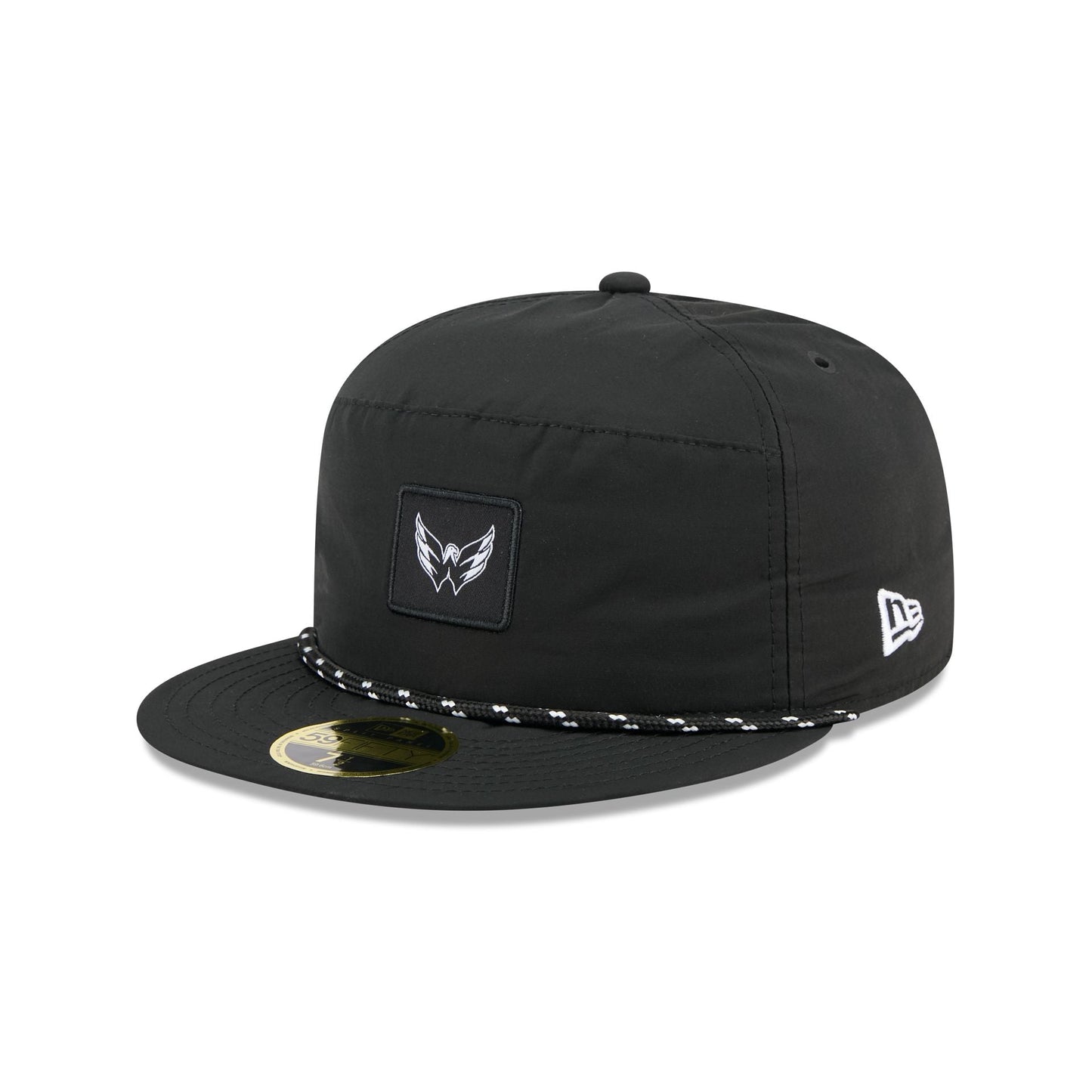 Washington Capitals Black Poly Rope Split Panel 59FIFTY Fitted Hat