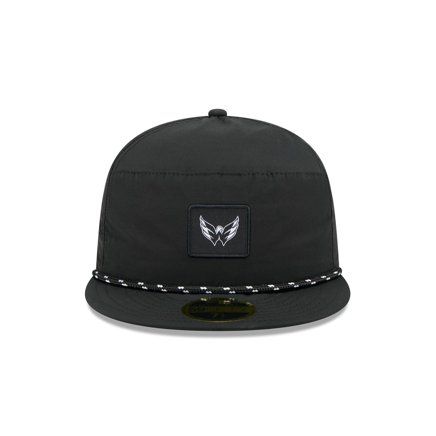Washington Capitals Black Poly Rope Split Panel 59FIFTY Fitted Hat