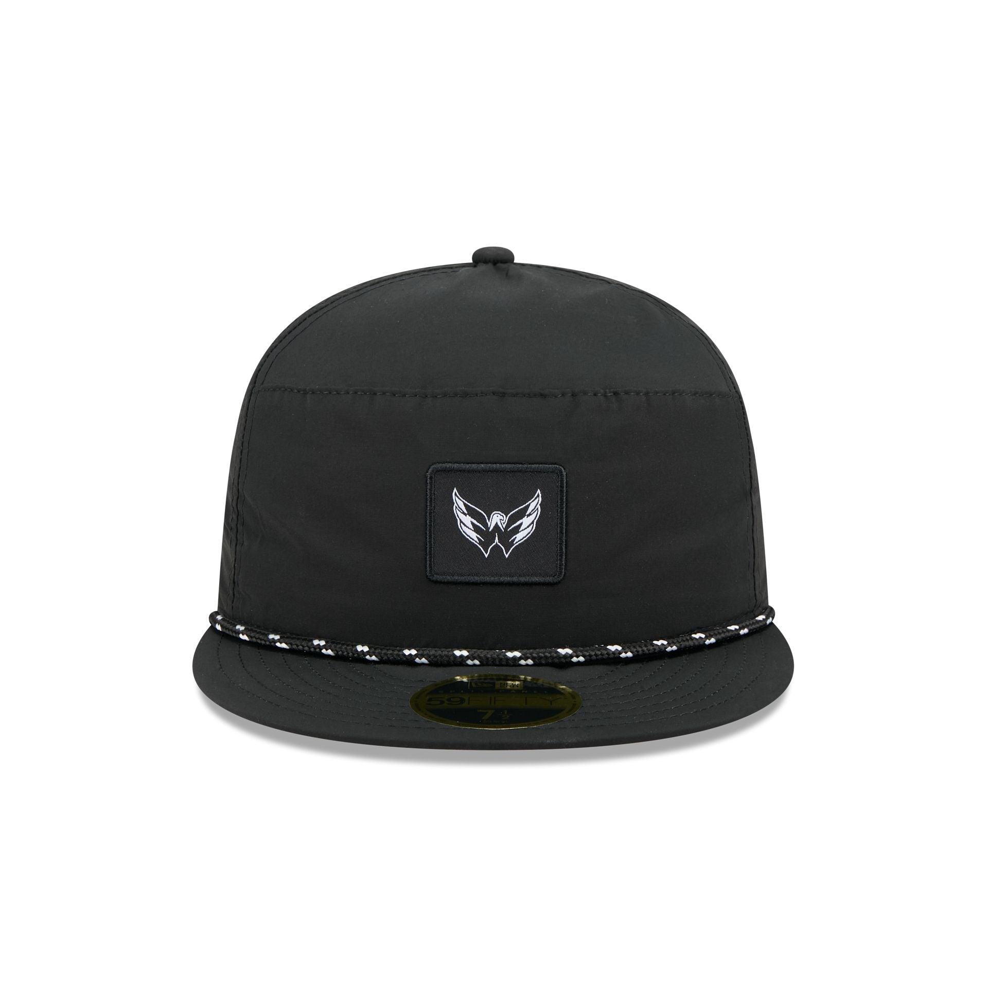 Washington Capitals Black Poly Rope Split Panel 59FIFTY Fitted Hat