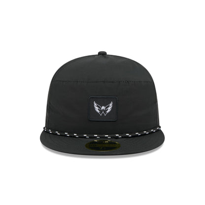 Washington Capitals Black Poly Rope Split Panel 59FIFTY Fitted Hat