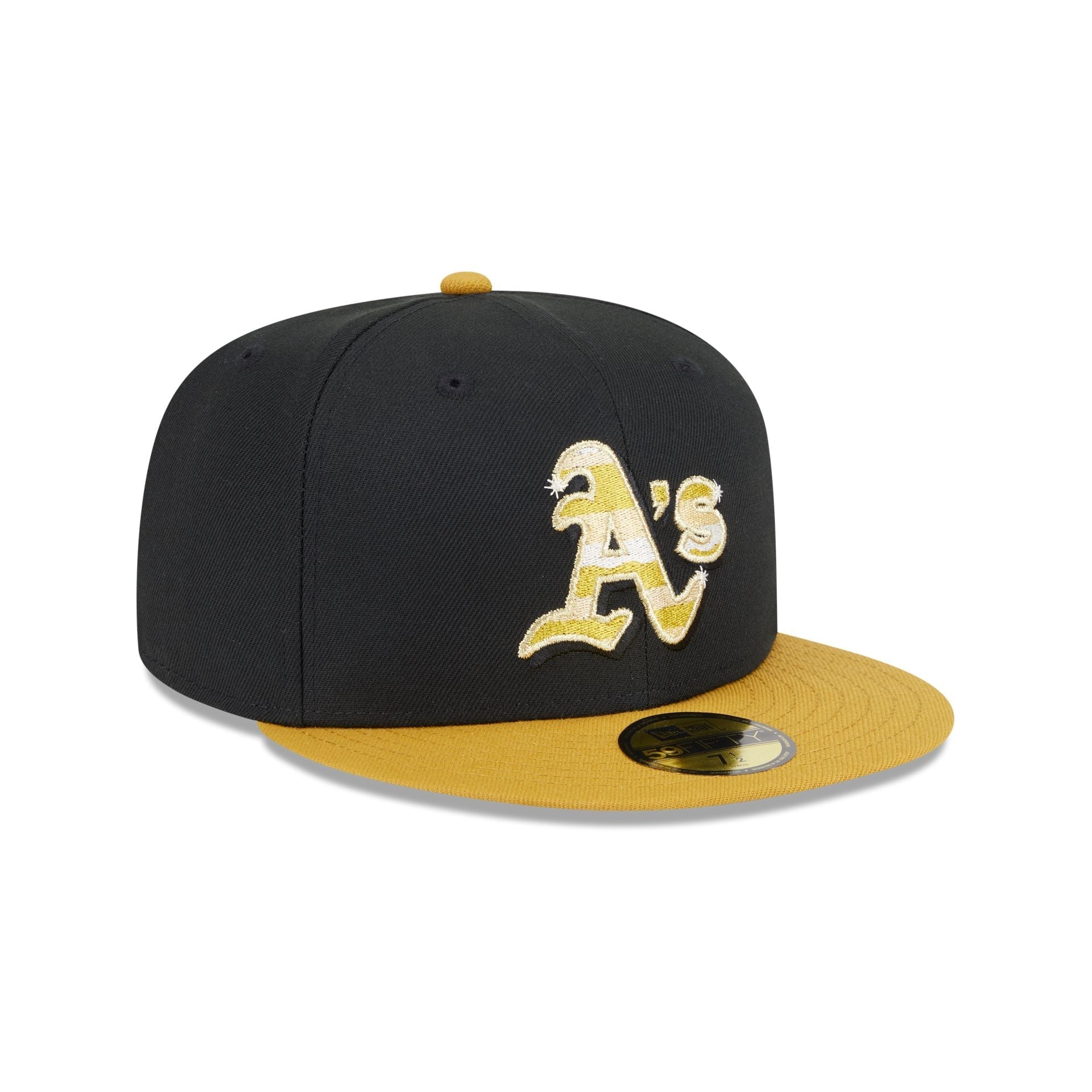 Athletics Metallic Gold Logo 59FIFTY Fitted Hat