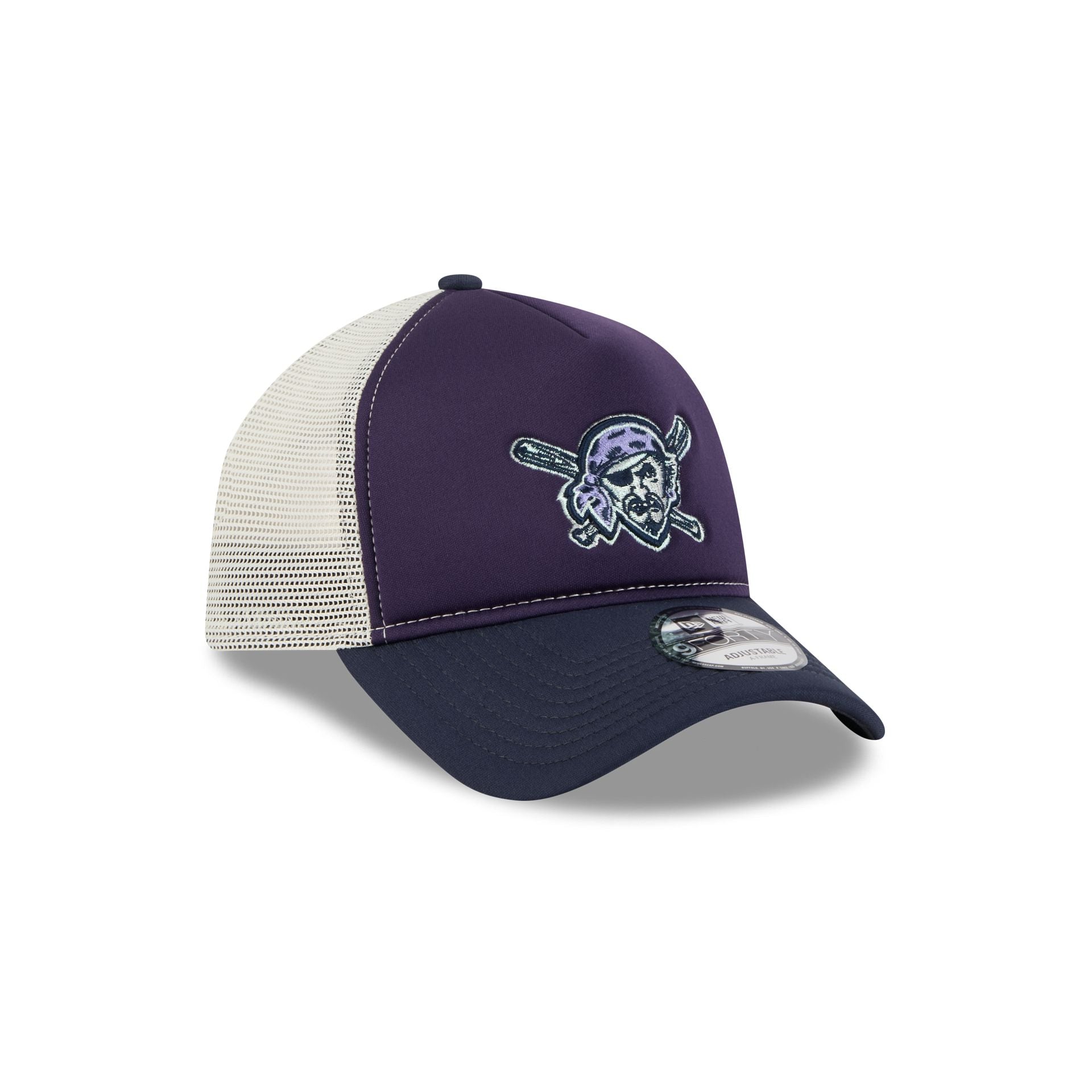 Pittsburgh Pirates Navy Purple 9FORTY A-Frame Trucker Hat