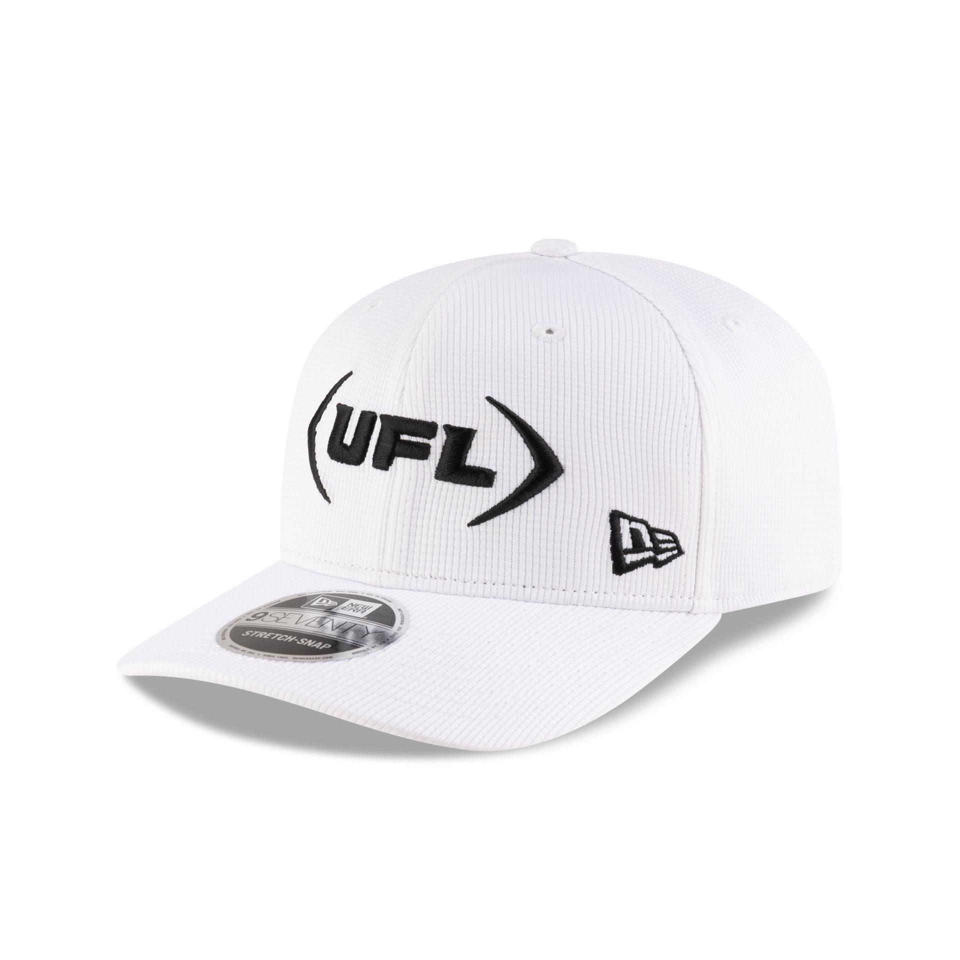 UFL White 9SEVENTY Stretch-Snap Hat