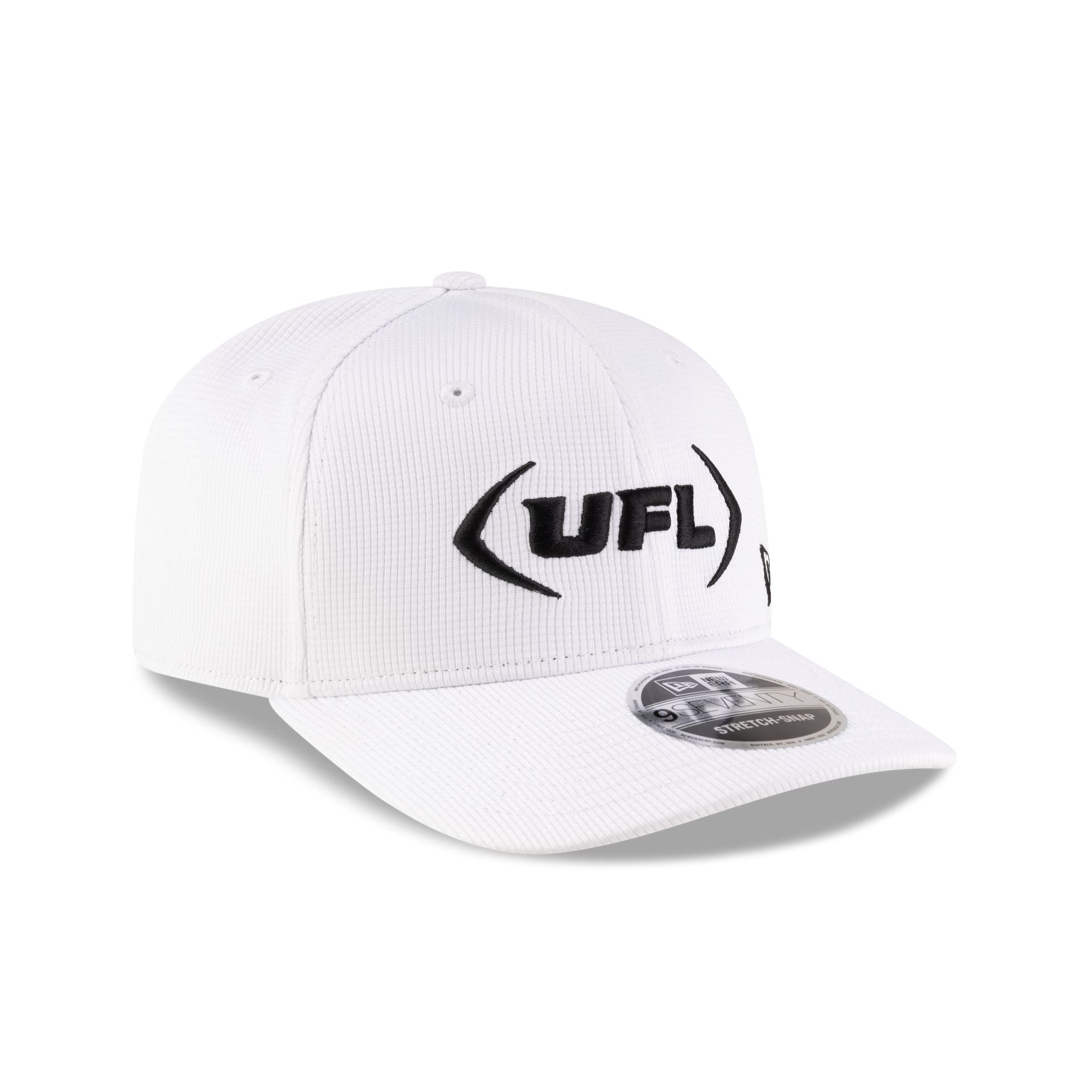 UFL White 9SEVENTY Stretch-Snap Hat