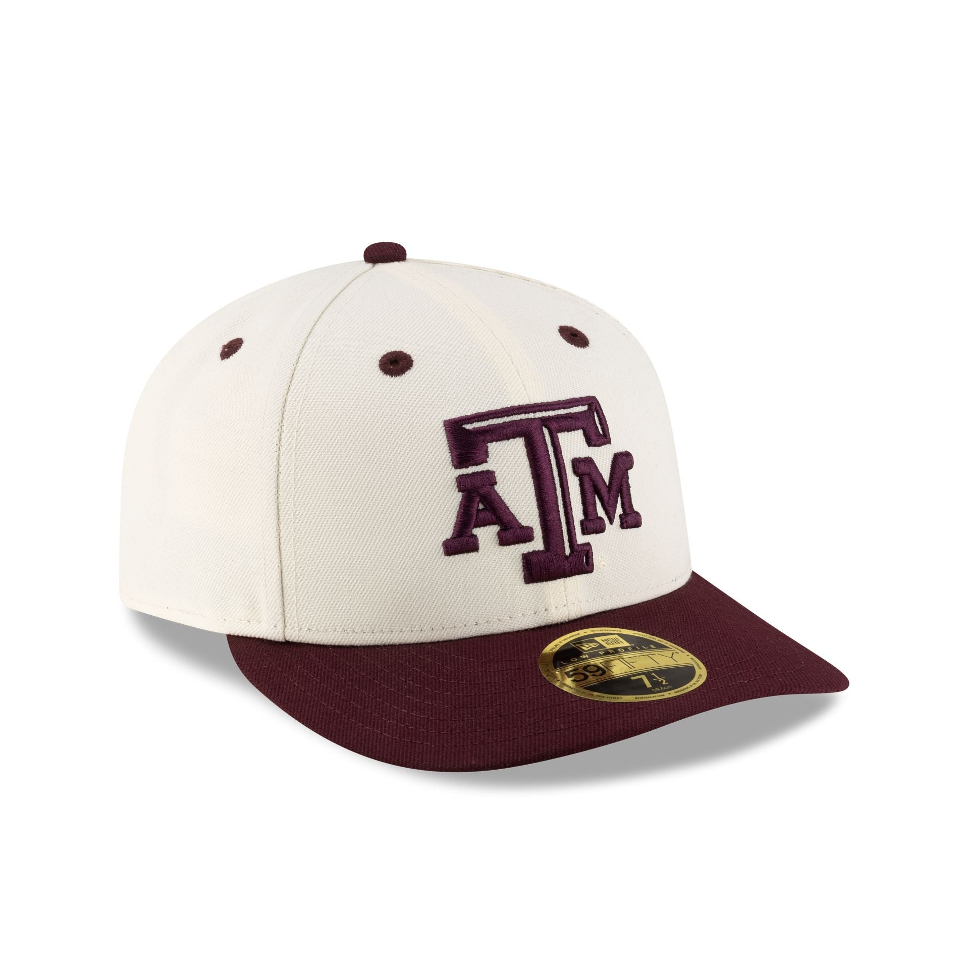 Texas A&M Aggies Chrome White Low Profile 59FIFTY Fitted Hat