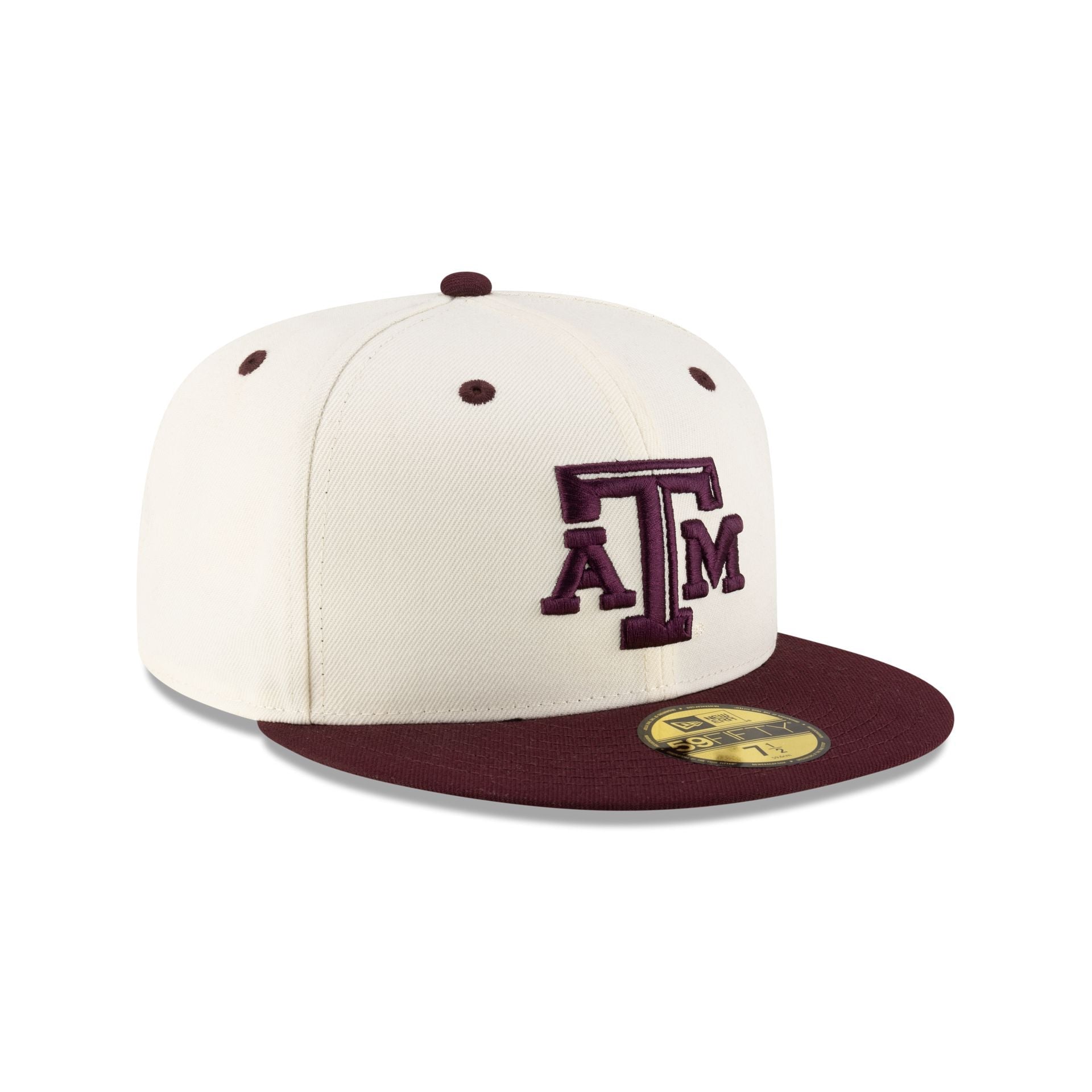 Texas A&M Aggies Chrome White 59FIFTY Fitted Hat