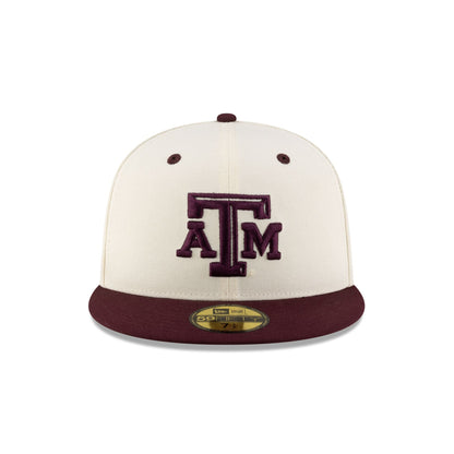 Texas A&M Aggies Chrome White 59FIFTY Fitted Hat