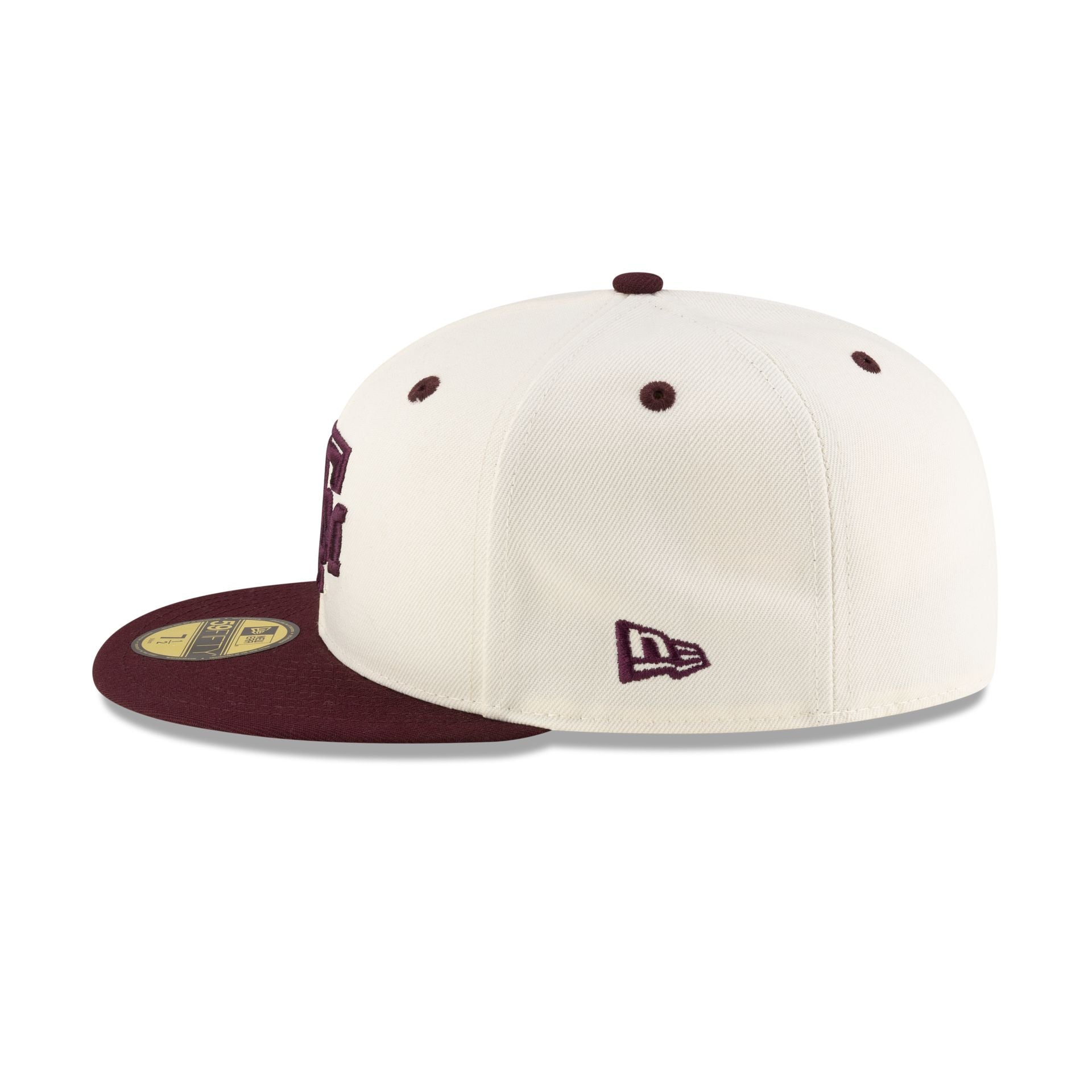 Texas A&M Aggies Chrome White 59FIFTY Fitted Hat