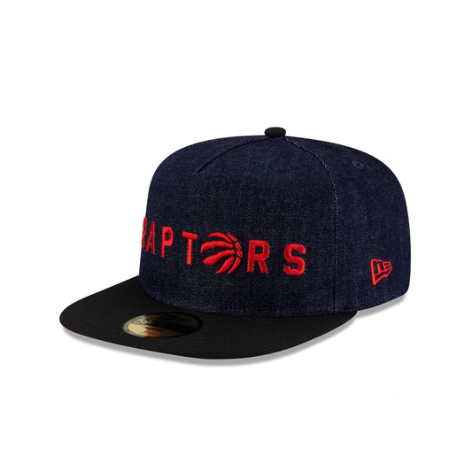 Toronto Raptors Navy Denim 59FIFTY A-Frame Fitted Hat