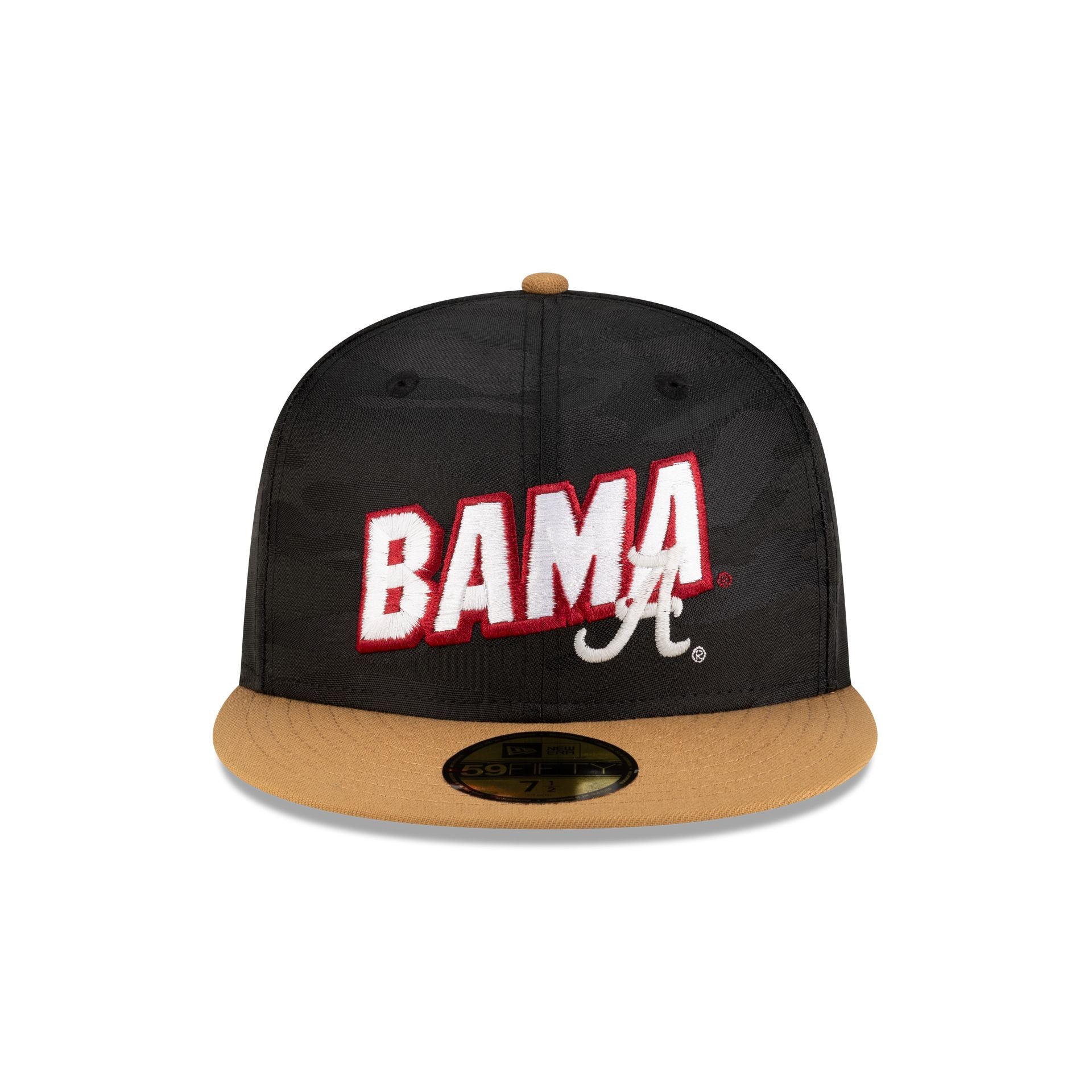 Alabama Crimson Tide Black Tonal Wheat 59FIFTY Fitted Hat