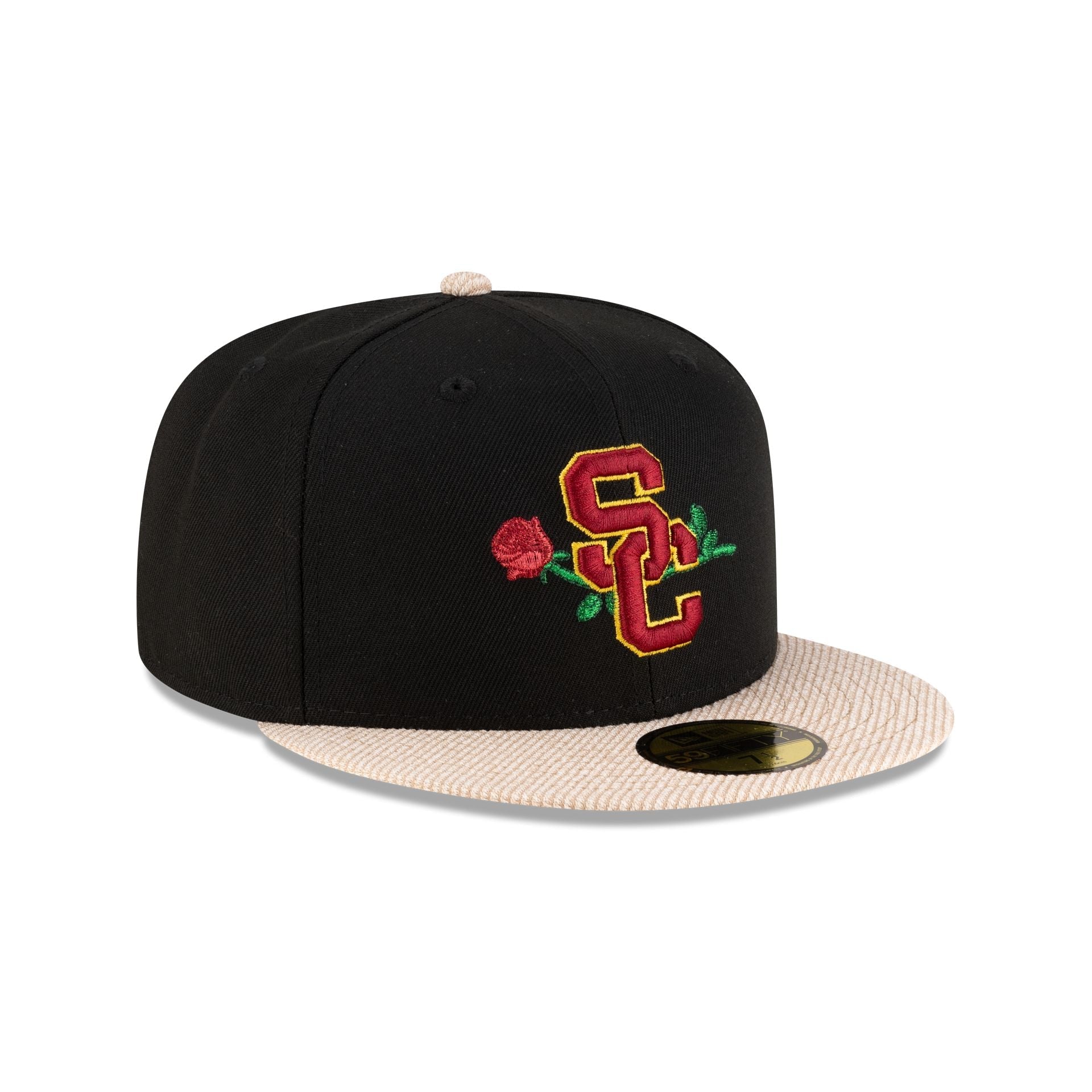 USC Trojans Black Terry 59FIFTY Fitted Hat