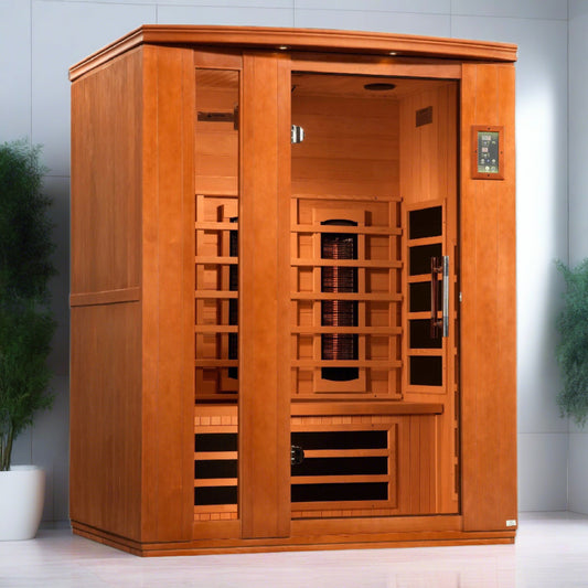 Dynamic Lugano Infrarotsauna für 3 Personen mit nahezu Null-Vollspektrum